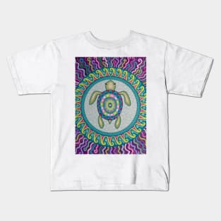 Sea Turtle Mandala Kids T-Shirt